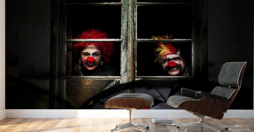 Haunted Clown House Wall Murals