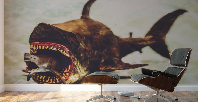 Shark eat Shark Wall Murals