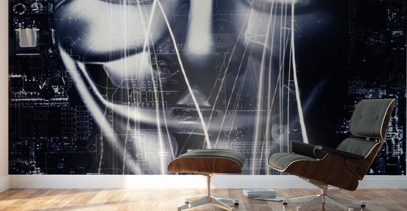 The Anonymous eyes of civil unrest Wall Murals