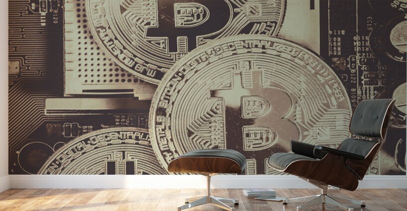 Blocks of Bitcoin Wall Murals