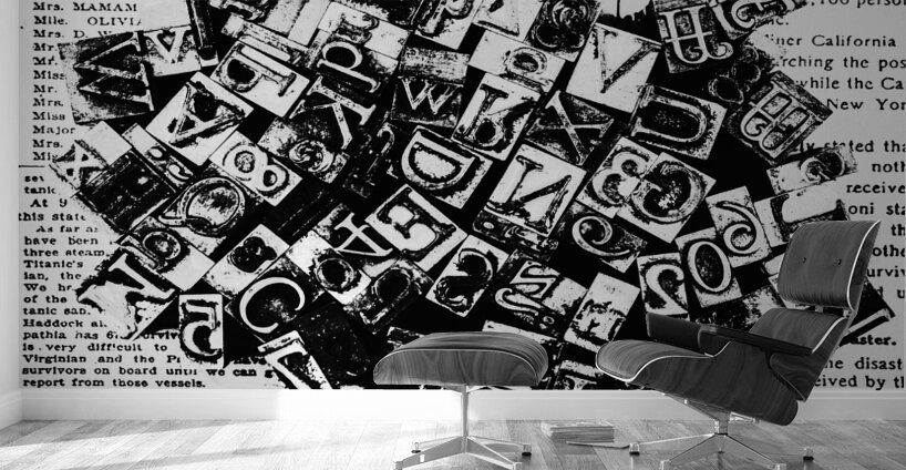 Ink and block Wall Murals