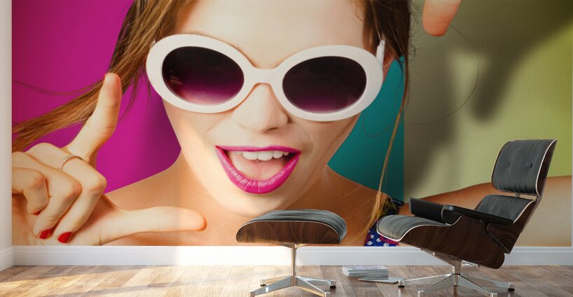 Nail polish pin-up girls Wall Murals