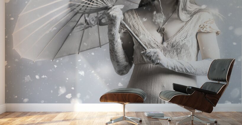 Melancholy of infinite sadness. The white vampire Wall Murals