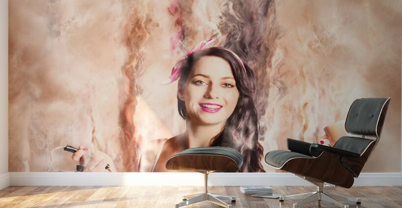 Caffeine high pin up girl Wall Murals