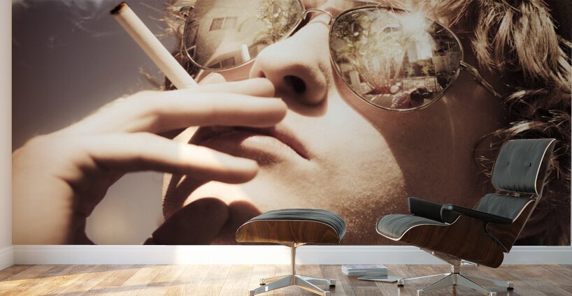 Dude Smoking Cigarette Wall Murals