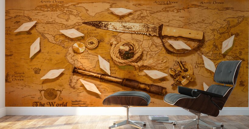 Maritime mapping Wall Murals