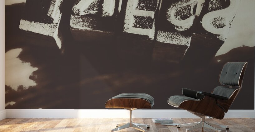 Letter press typeset  Wall Murals