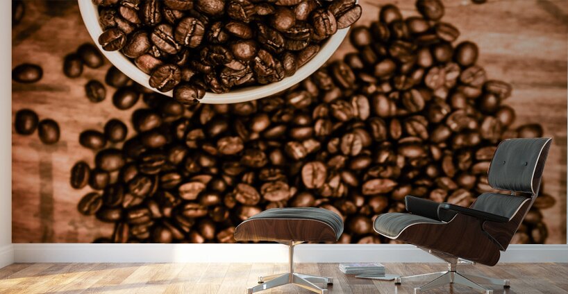 Vintage cafe artwork Wall Murals