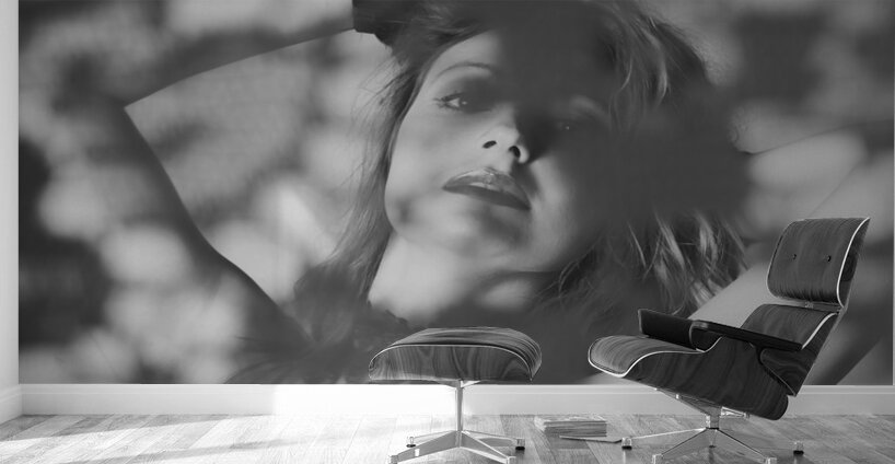 Dark black and white fashion art woman Wall Murals