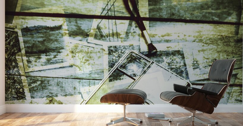 Old retro film camera in creative composition Wall Murals