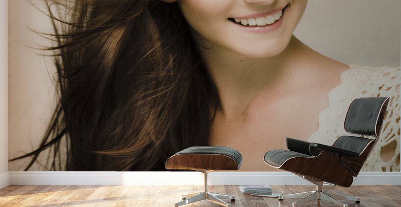 With The Wind In Her Hair Wall Murals