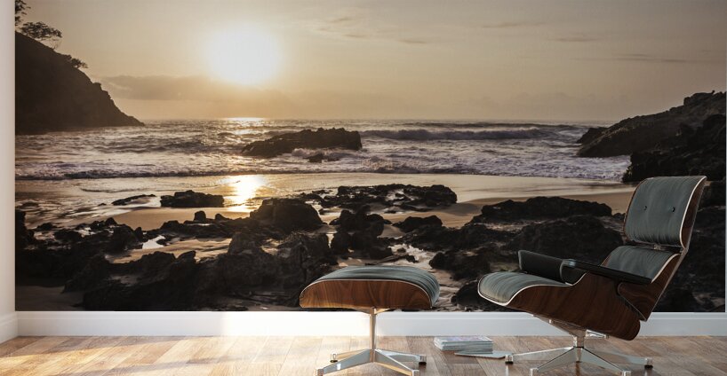 Sunlit stony seashore Wall Murals