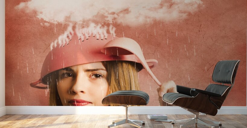 Thinking pinup baker Wall Murals