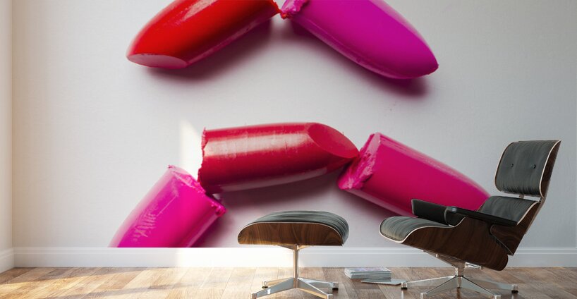 Kiss and makeup Wall Murals