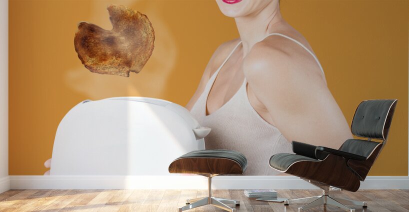 Breakfast at the retro roadhouse Wall Murals