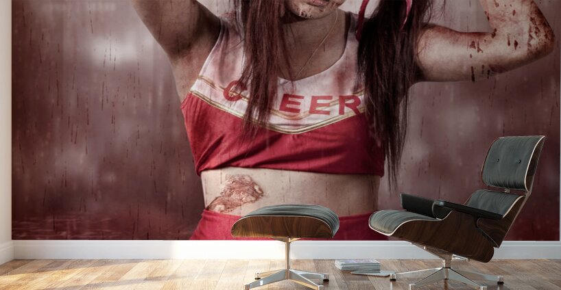 Living dead school girl in headline nightmare Wall Murals
