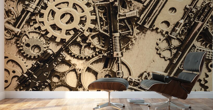 Pistol parts and rifle pinions Wall Murals