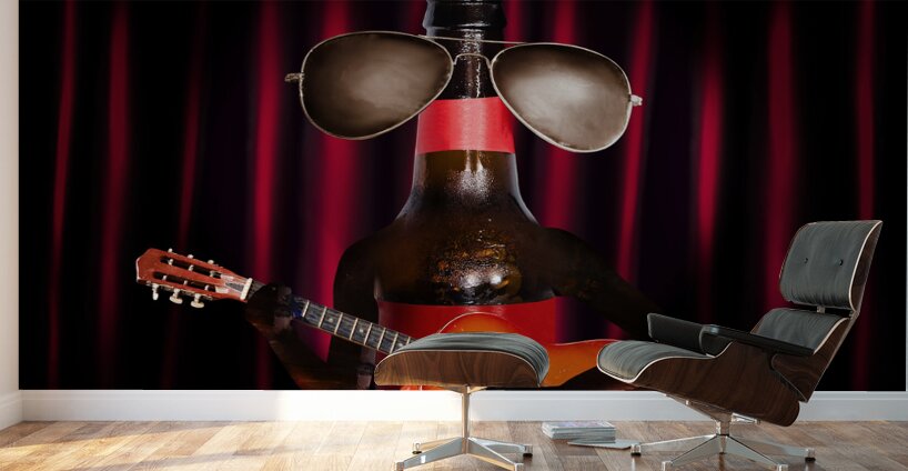 Beer bottle music performer playing opening act Wall Murals