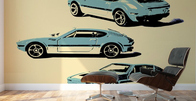 Nostalgic Blues Wall Murals