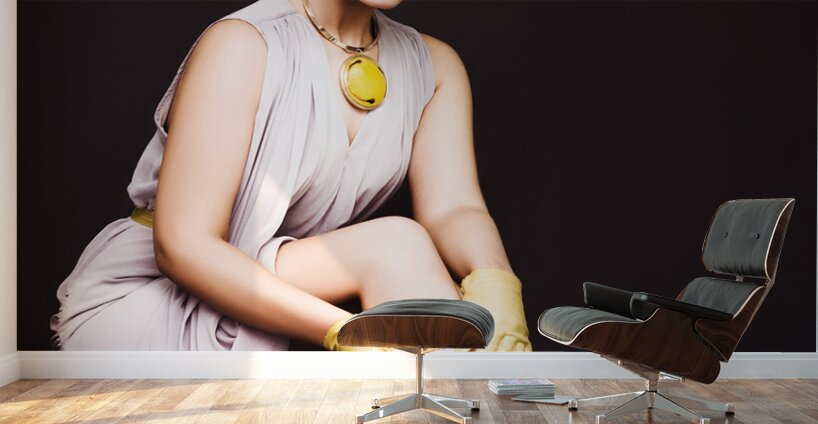 Glamorous Woman In Racecourse Fashion Wall Murals