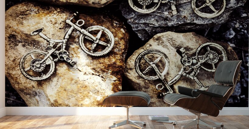 Biking trail scene Wall Murals