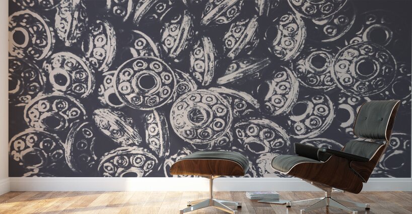 Silver saucers from outer space Wall Murals