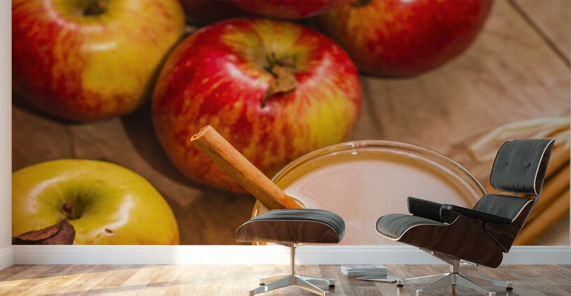 Fresh apple juice with cinnamon Wall Murals