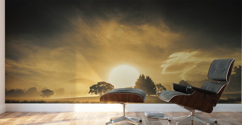 Farmyards and silhouettes Wall Murals