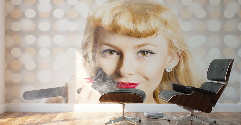 Cosmetics makeover pin up Wall Murals