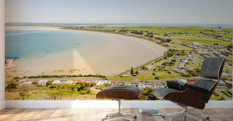 Oceanic harbour town Wall Murals