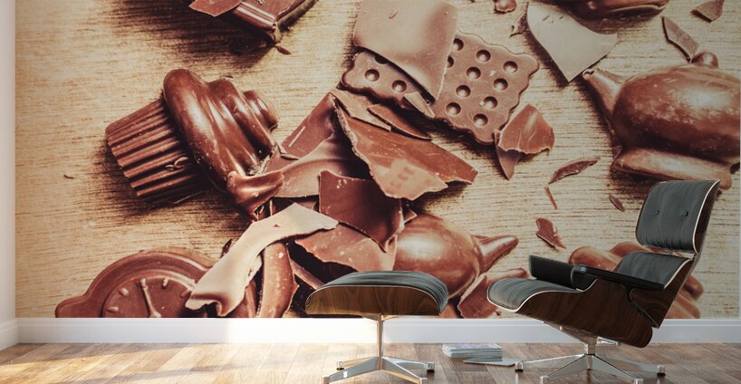 Smashing chocolate fondue party Wall Murals