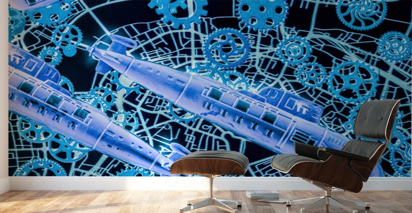 Tactical subs blueprint Wall Murals