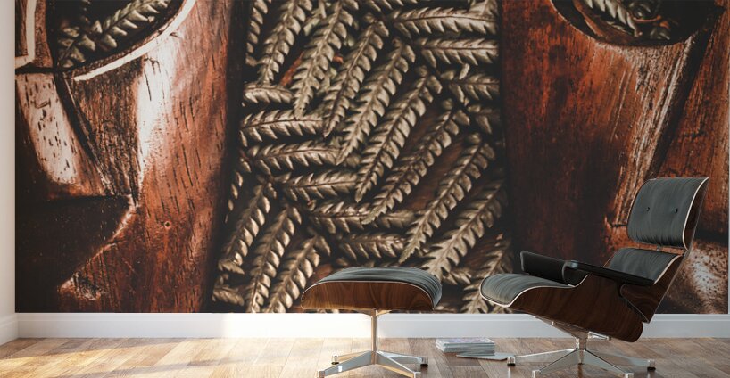 African couple masks Wall Murals