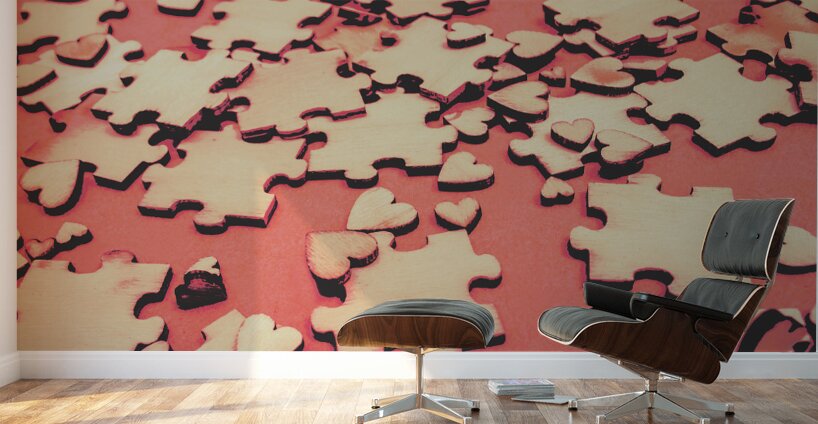 Unfinished hearts Wall Murals