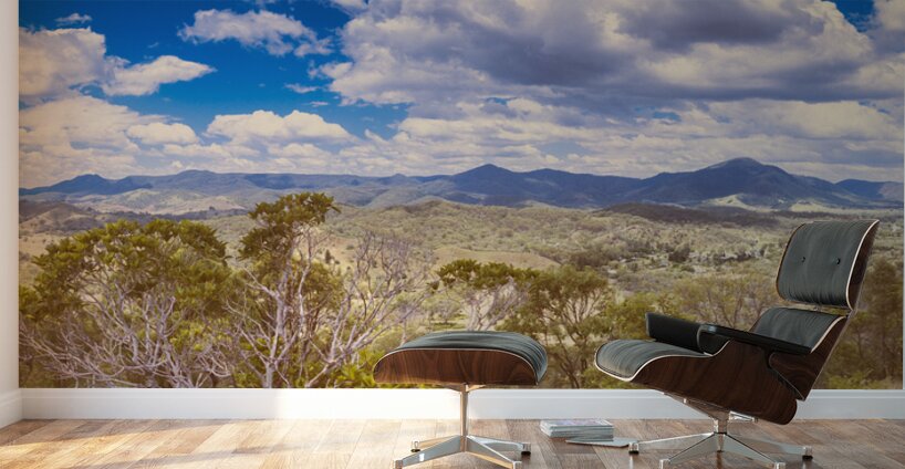 Peaceful pastel panorama Wall Murals