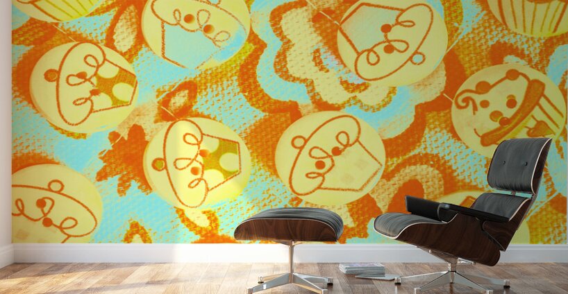 Buttercake buttons Wall Murals
