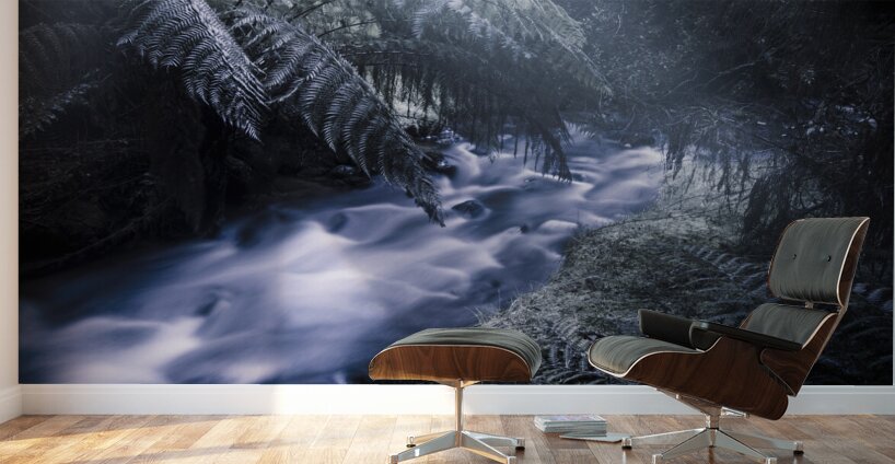 Serene moonlit river Wall Murals