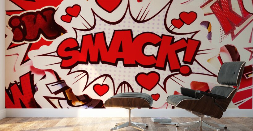 Comic love Wall Murals