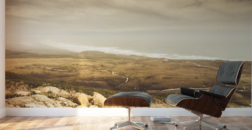 Remote roads and foggy coastlines Wall Murals