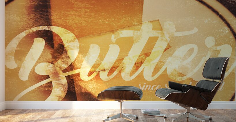 Vintage dairy product advertisement Wall Murals