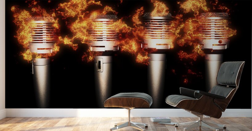 Singeing stage show Wall Murals