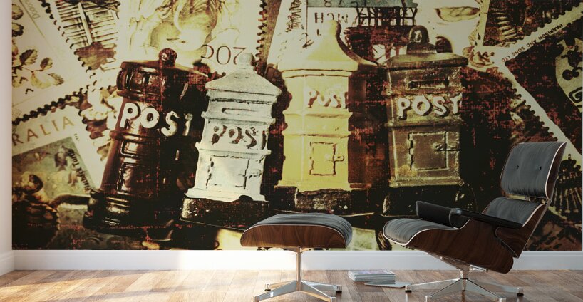 The vintage postage card Wall Murals
