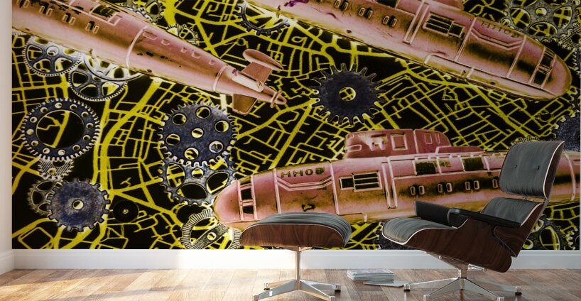 Mechanised waters  Wall Murals