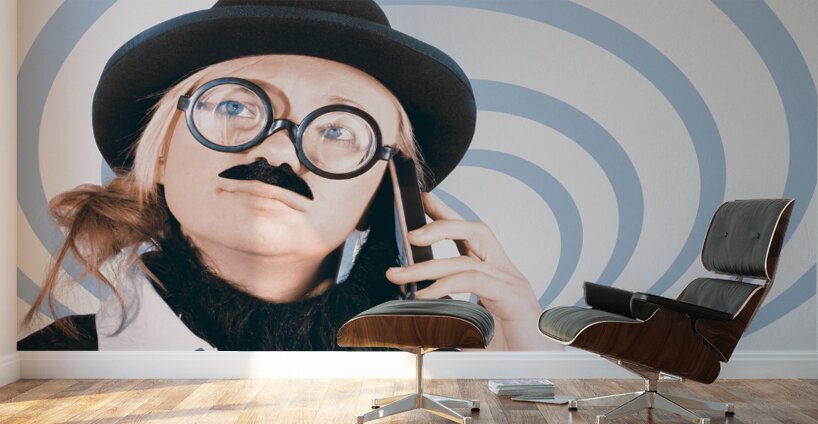 Technology evolution of mobile phone communication Wall Murals