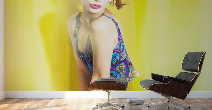 Beauty and fashion pinup girl Wall Murals