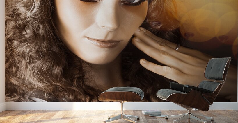 Vintage Style Actress Performing In French Beret Wall Murals