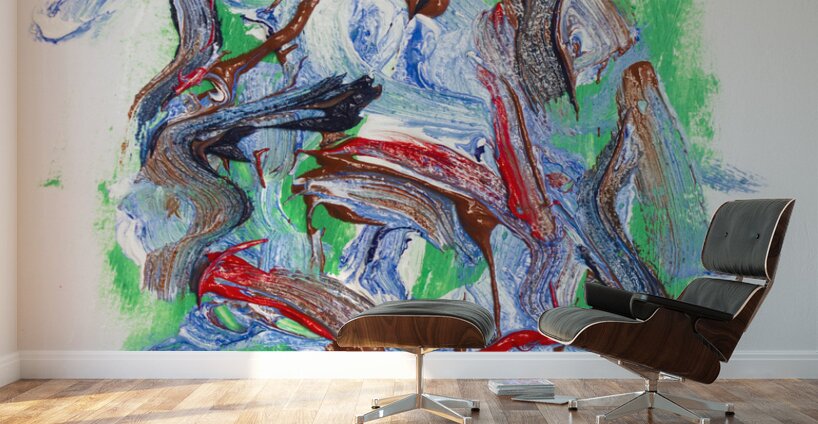 Abstract painting. Division is their narrative Wall Murals