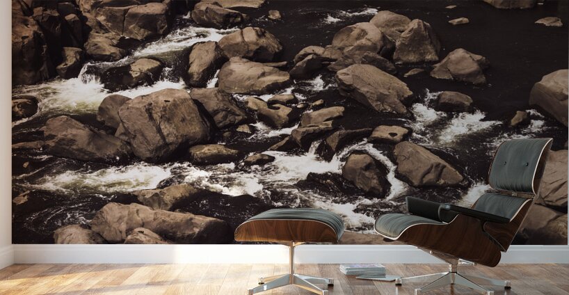 Rocky Launceston river from Cataract Gorge Wall Murals