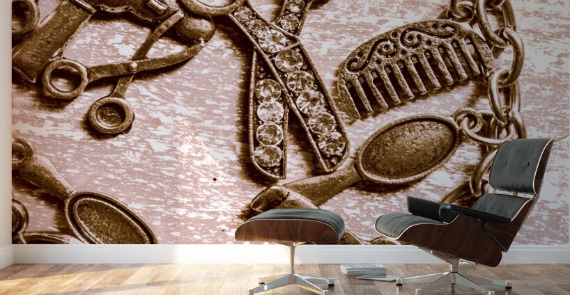 Vintage hairdressing charm Wall Murals