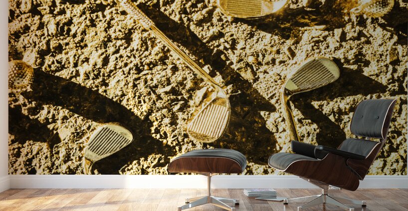 Golf and the bunker battle Wall Murals